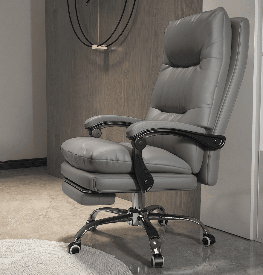 office Chair with Footrest (Grey) - 0600 view 2