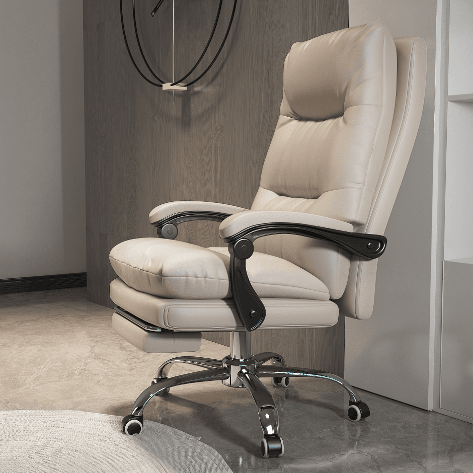 office Chair with Footrest (Khaki) - 0600 view 2