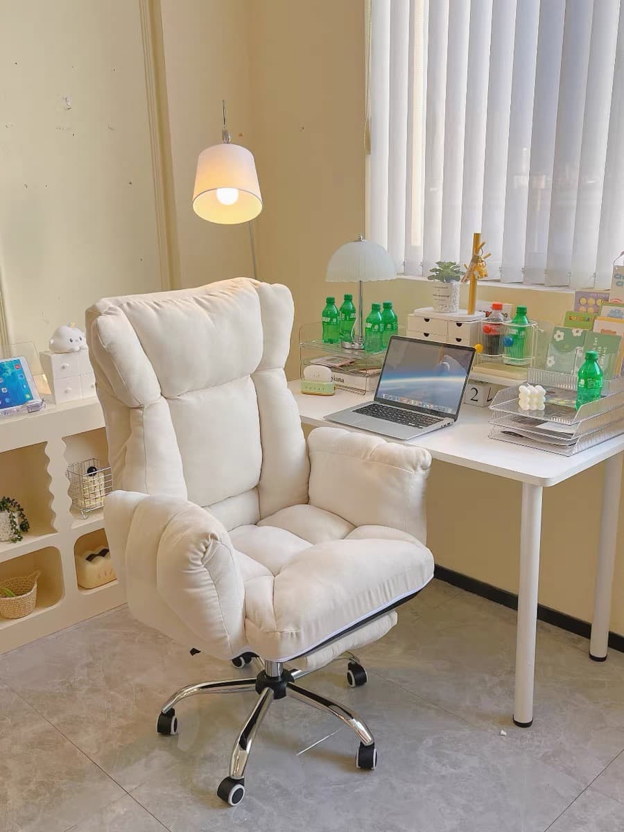 Gaming Recliner Chair with Footrest (White) - 0716 view 3