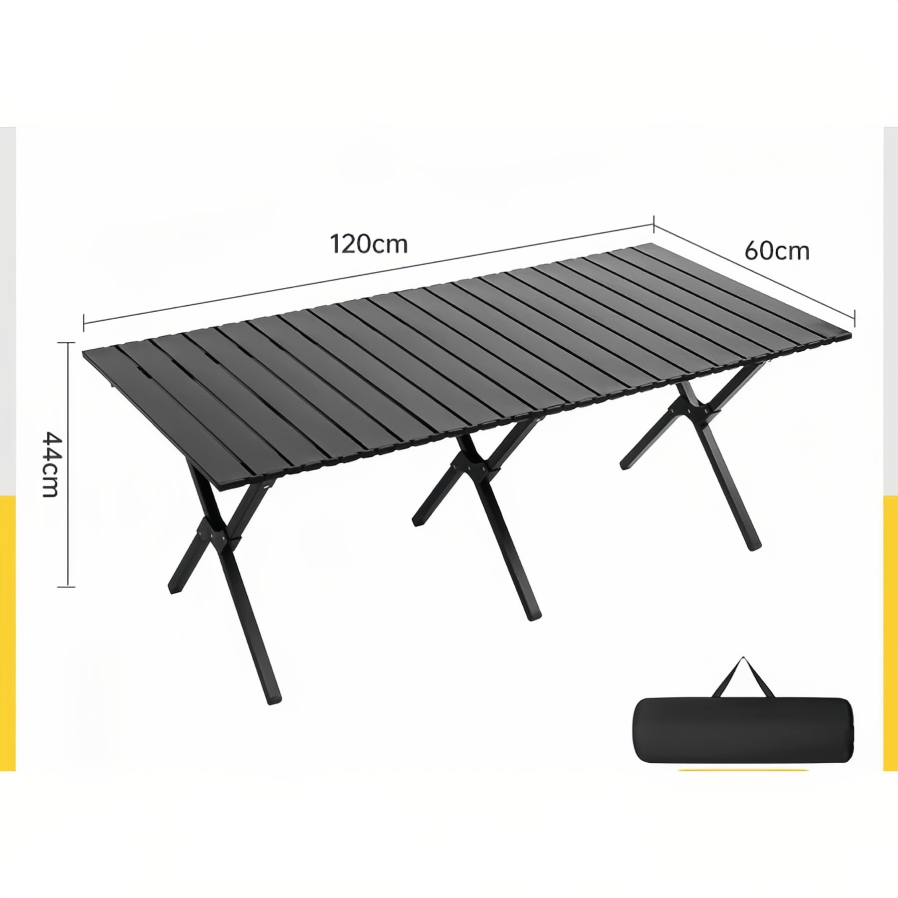 Folding Camping Table — Black view 2